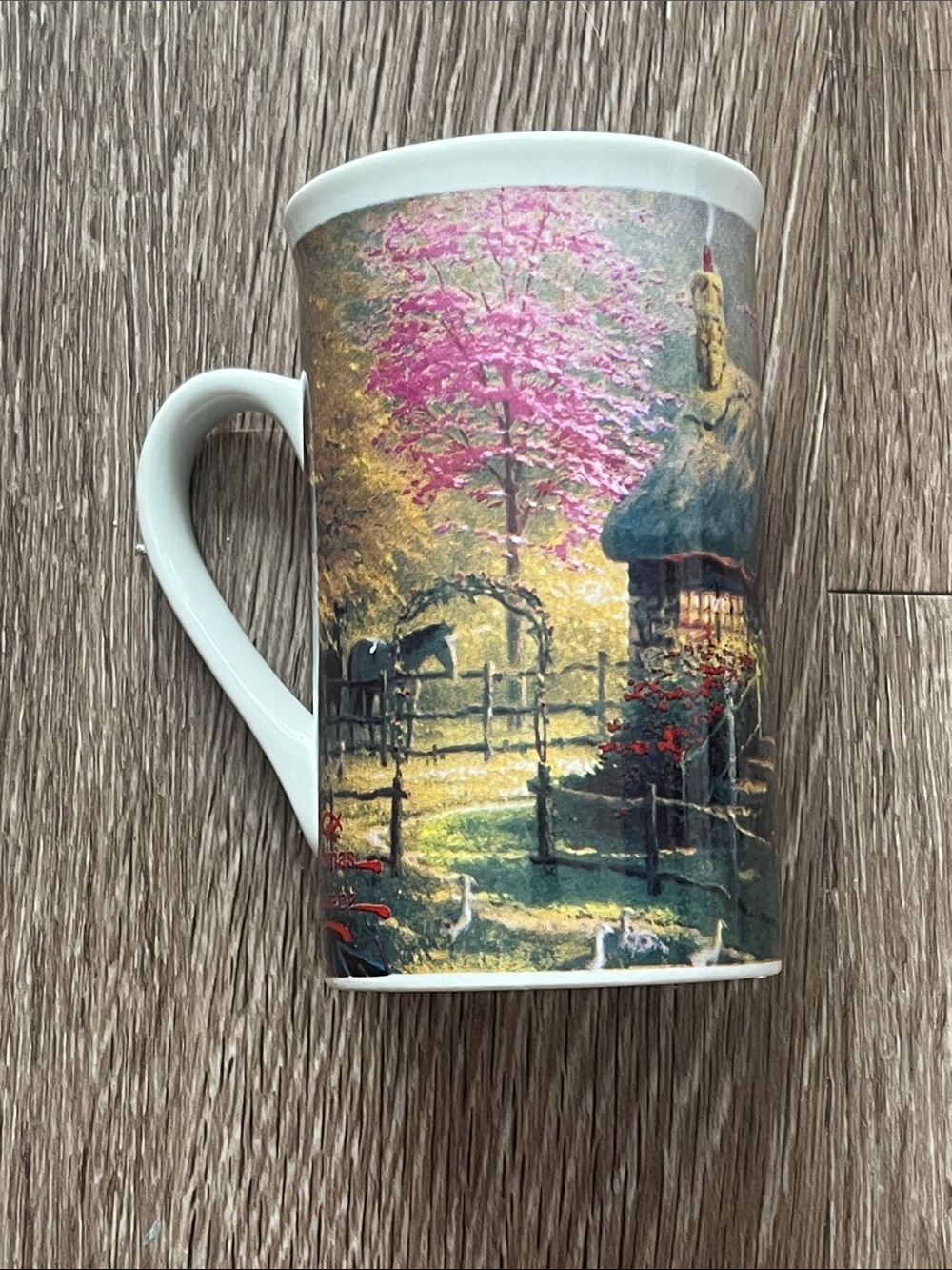 Thomas Kinkade Stepping Stone Cottage Scenic Ceramic Coffee Mug